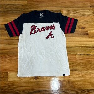 47 Braves A Dark Blue and Red Logo Tee